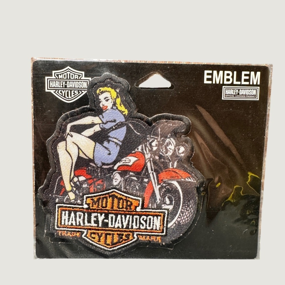 NEW 2009 Harley-Davidson 4" Pinup Girl Motorcycle Sew-On Patch Emblem Rare Y2K